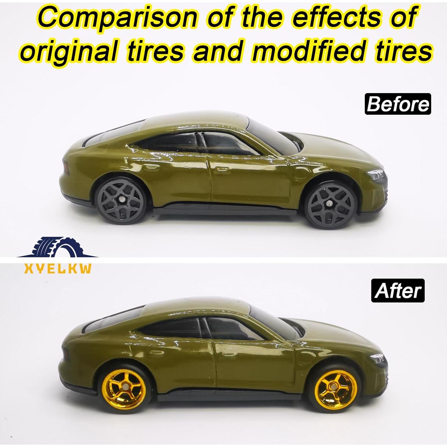 Juego de Ruedas 1/64 XYELKW 7 Colores Neumáticos de Caucho