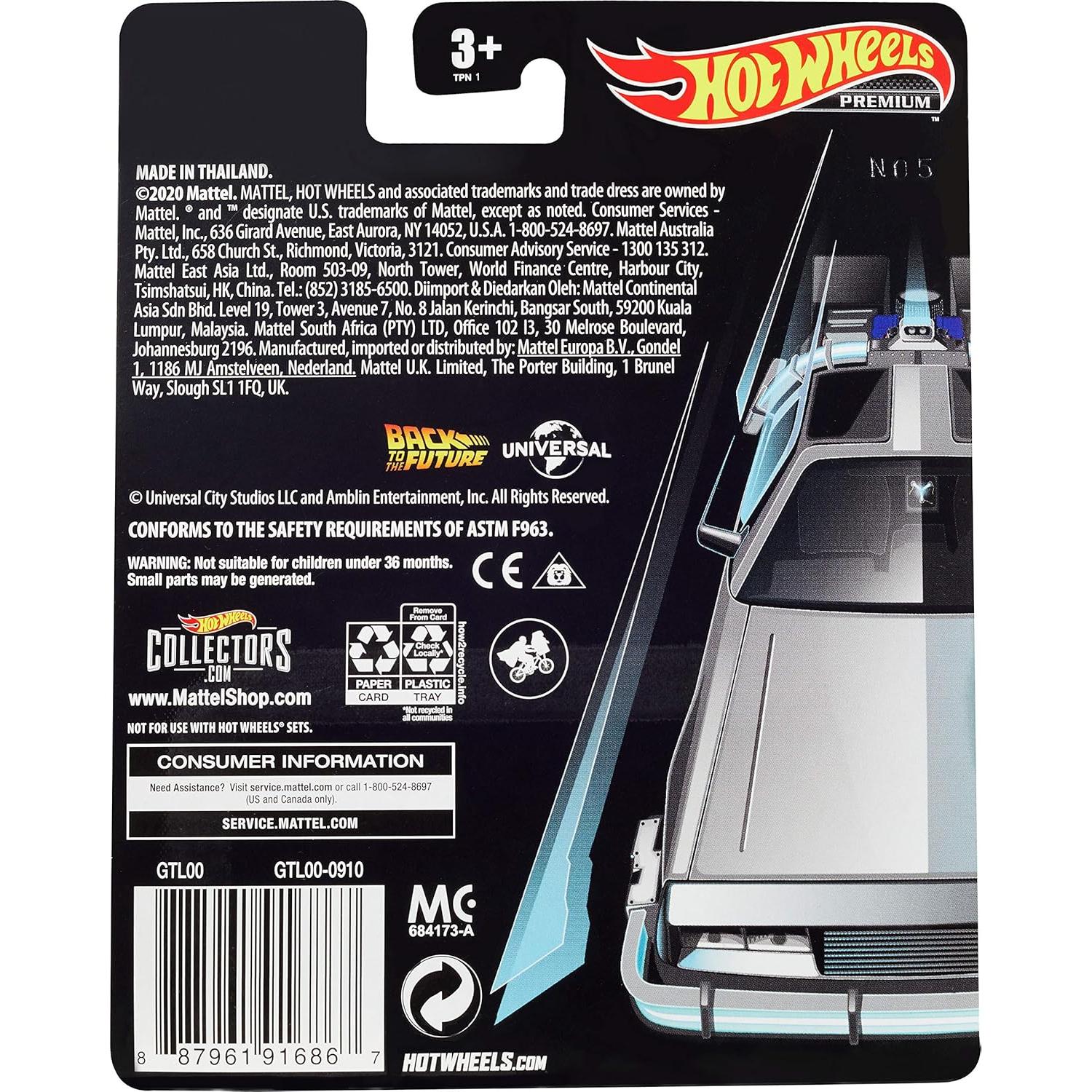 Hot Wheels DeLorean Máquina del Tiempo 35 Aniversario 1:64