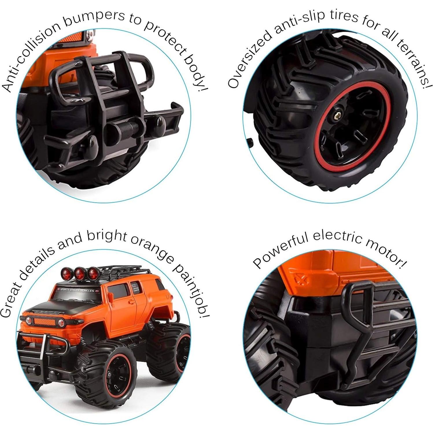 Coche RC Vokodo 1:20 Todo Terreno Naranja 9.66 km/h