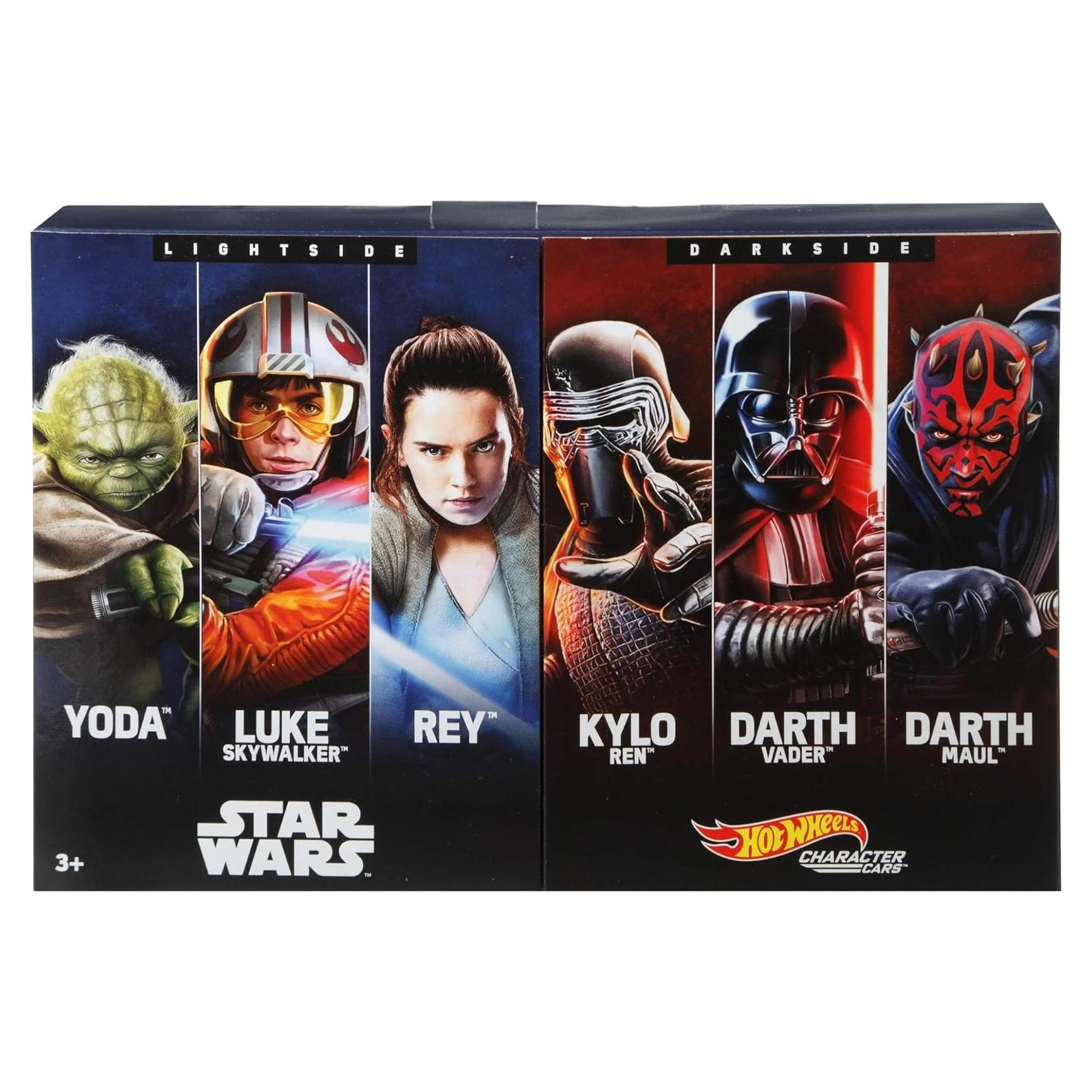 Hot Wheels Star Wars Paquete 6 Autos Personajes 1:64