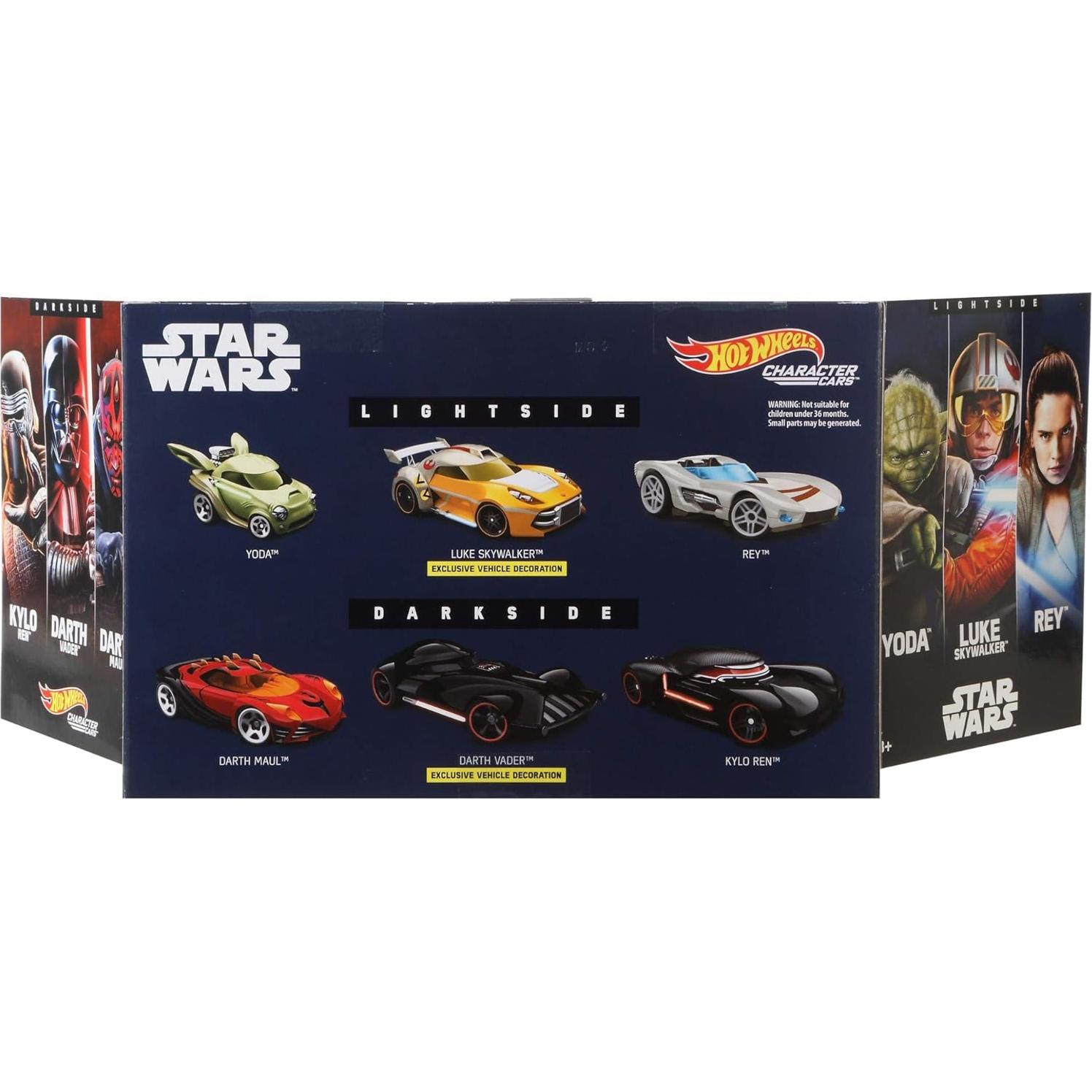 Hot Wheels Star Wars Paquete 6 Autos Personajes 1:64