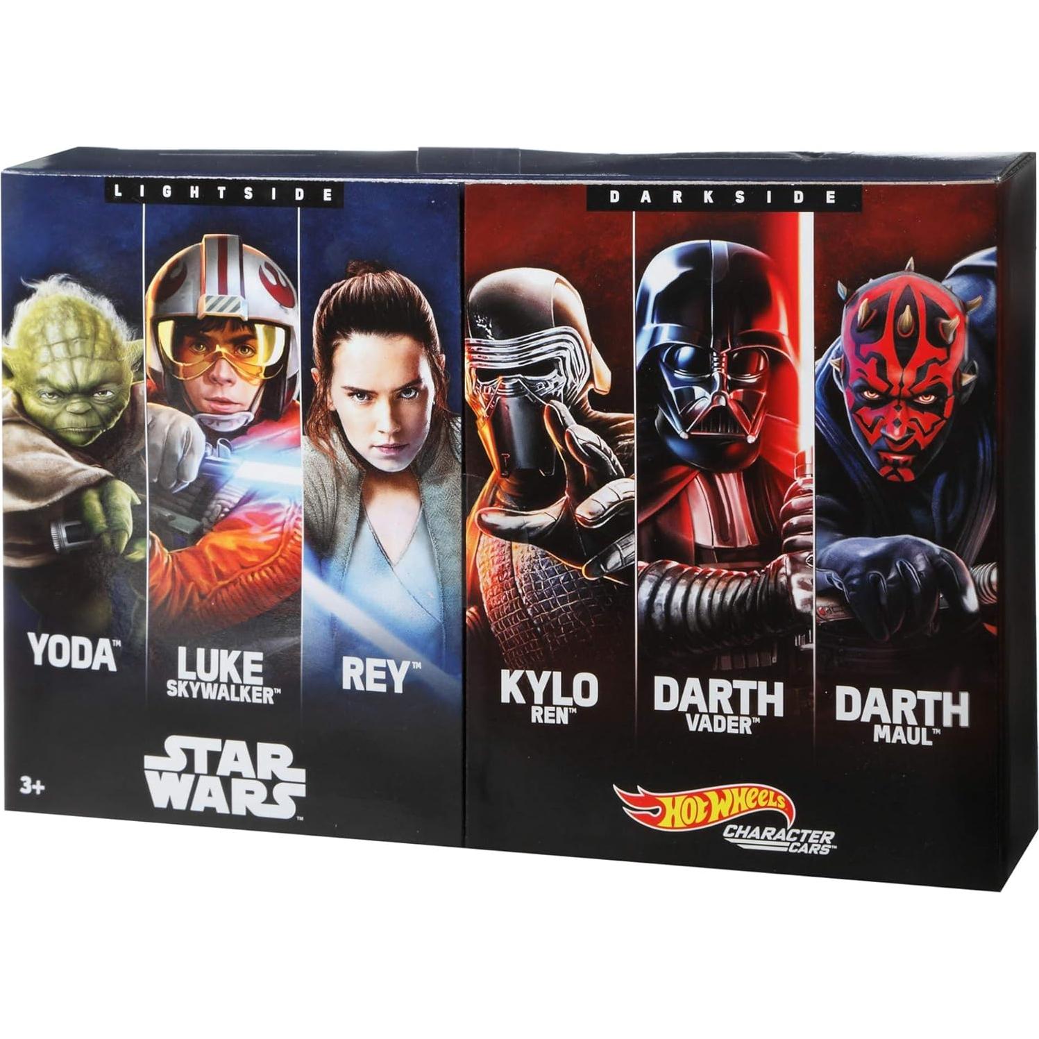 Hot Wheels Star Wars Paquete 6 Autos Personajes 1:64