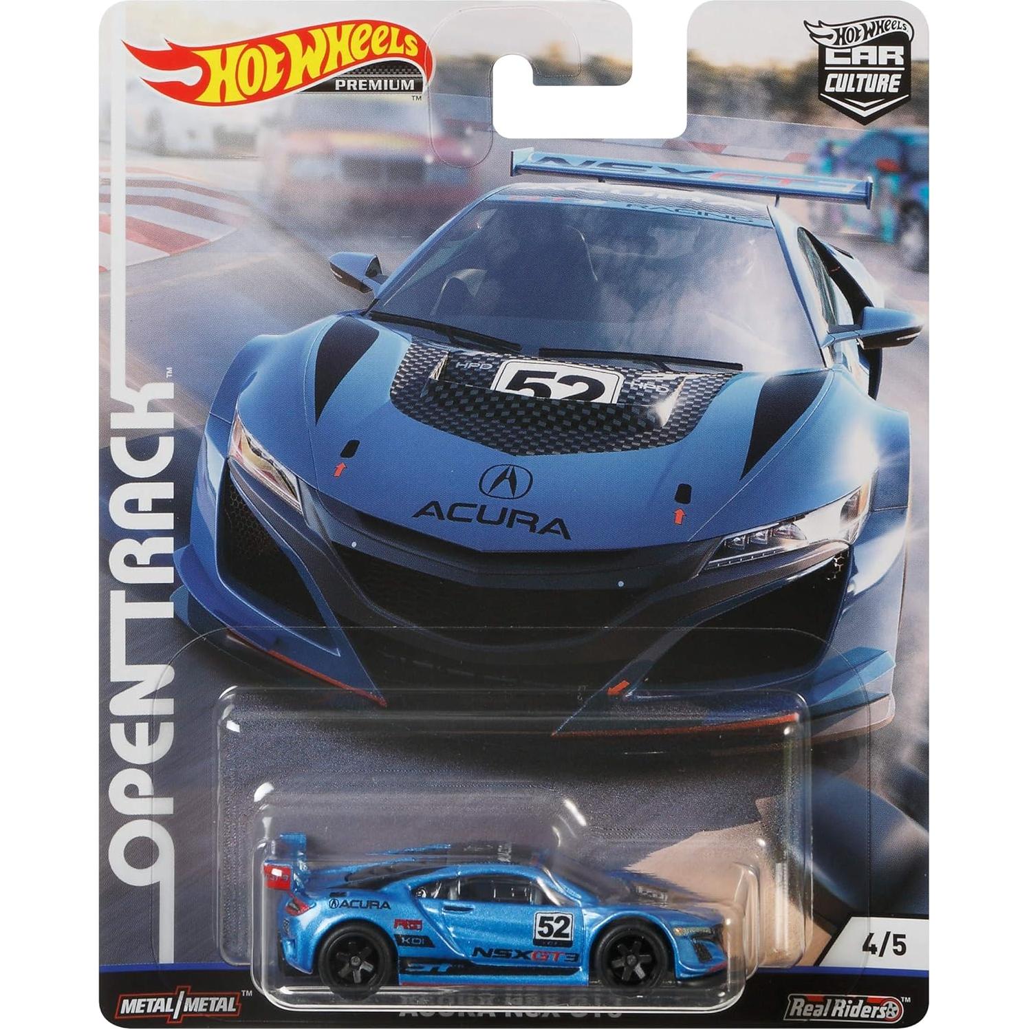 Auto a Escala 1:64 Hot Wheels Acura NSX GT3 - Colección Premium