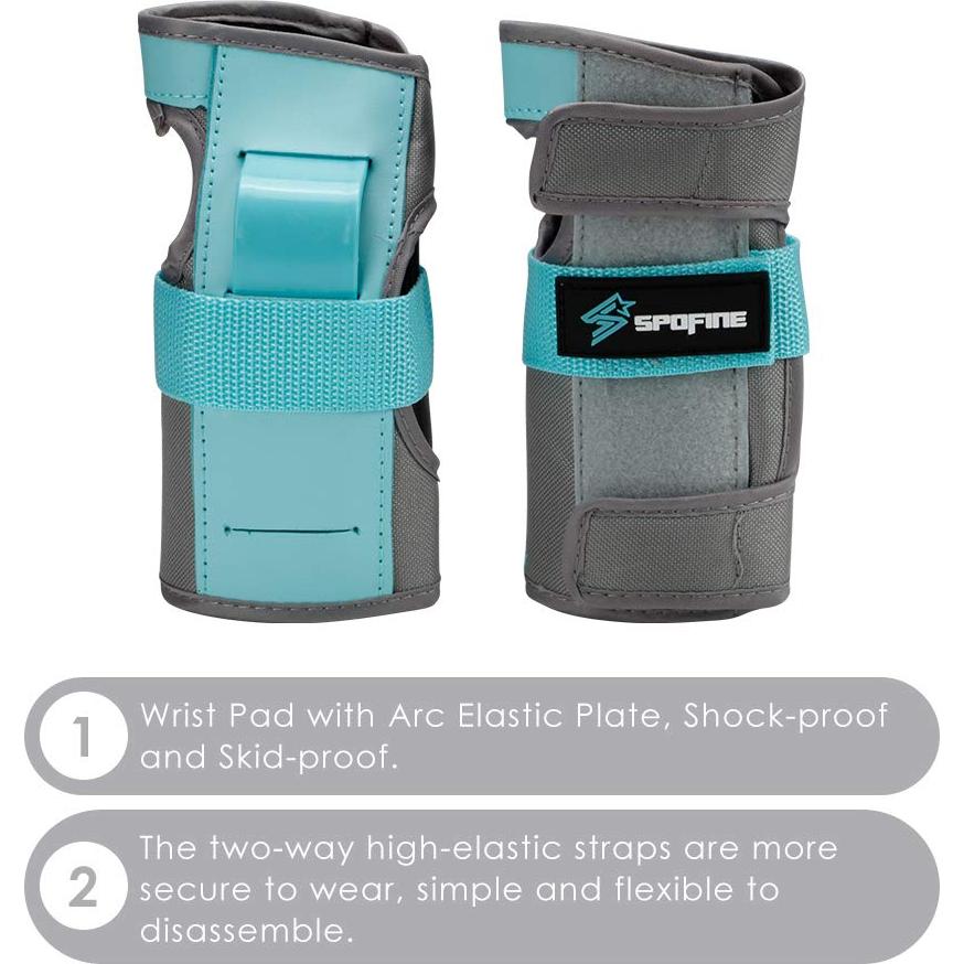 Casco de Bicicleta Spofine + Protección 7 Piezas Azul