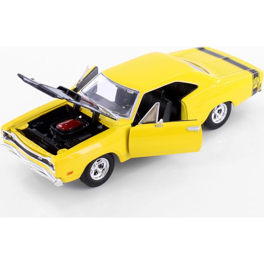 Coche Diecast 1969 Coronet Super Bee Amarillo 1/24