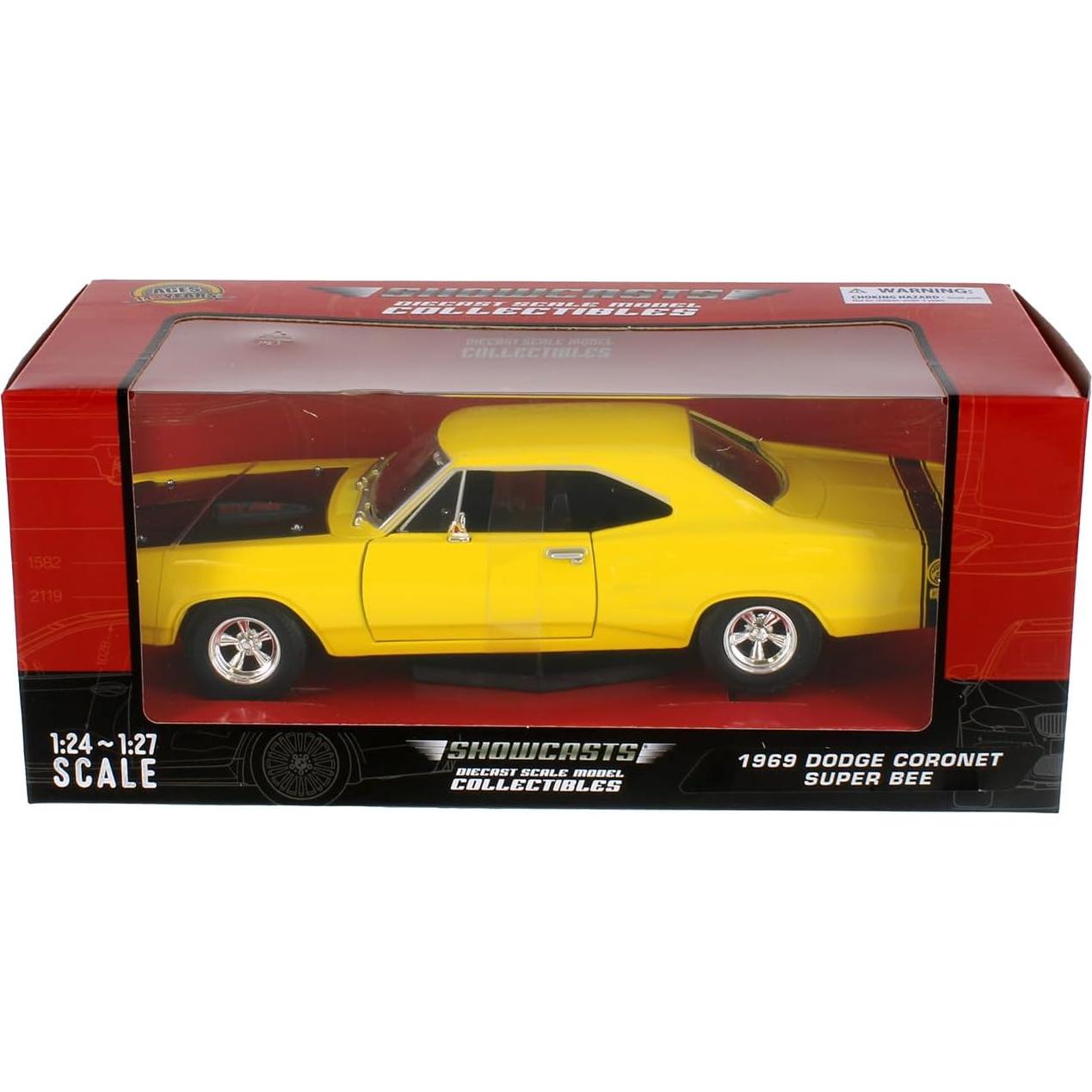 Coche Diecast 1969 Coronet Super Bee Amarillo 1/24