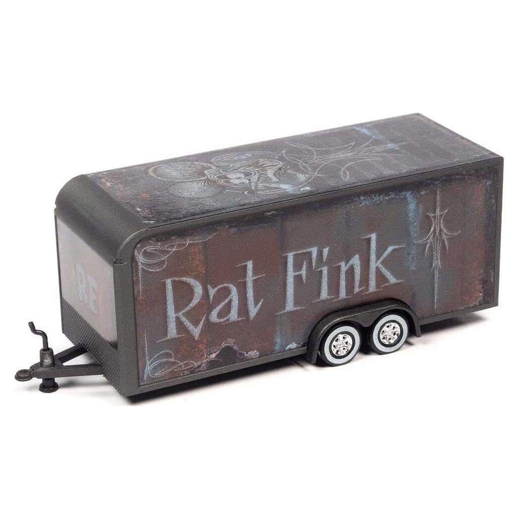 Remolque de Coche Cerrado Auto World AWSP119 1/64 Gris Oscuro