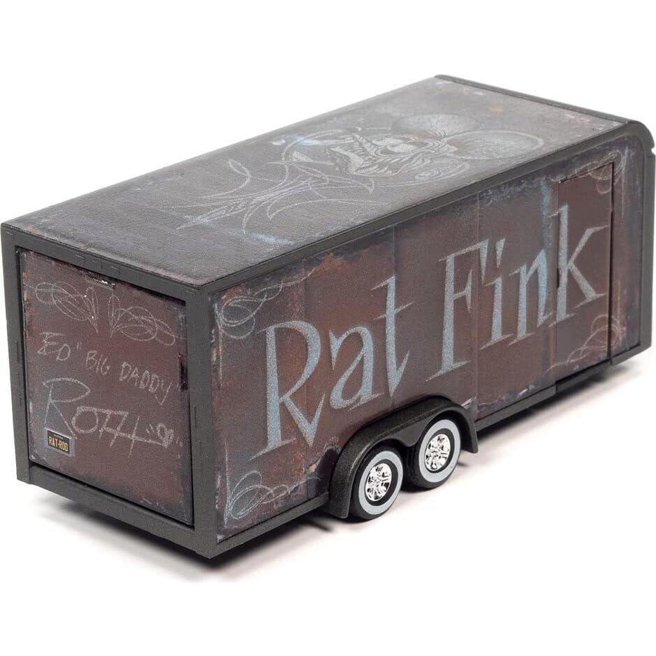 Remolque de Coche Cerrado Auto World AWSP119 1/64 Gris Oscuro