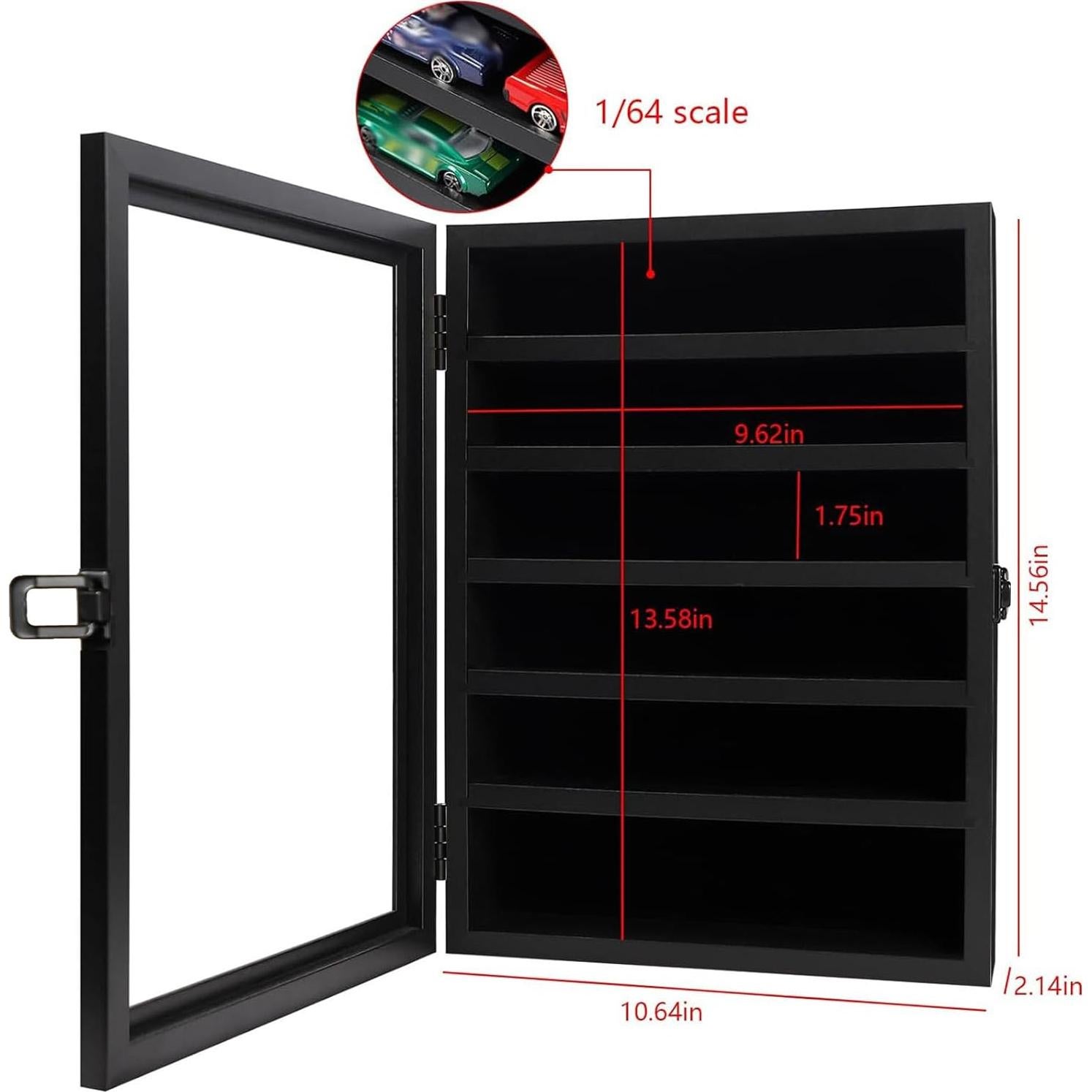 Estuche de exhibición de coches 1/64 PKHROR negro