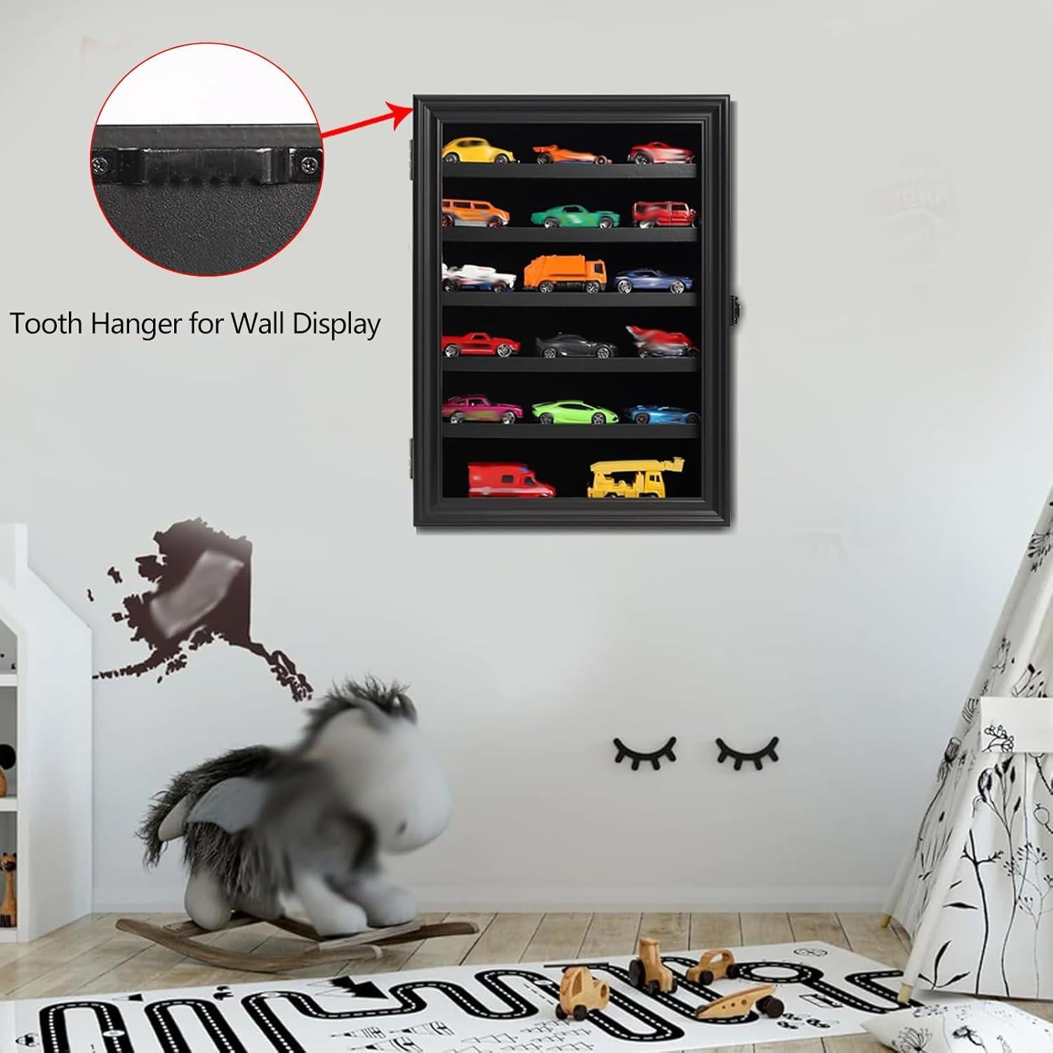 Estuche de exhibición de coches 1/64 PKHROR negro