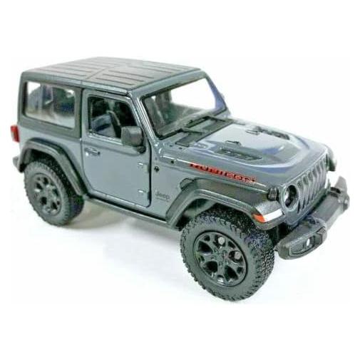 Modelo Jeep Wrangler Rubicon 2018 Gris 1/43 Diecast Kinsmart