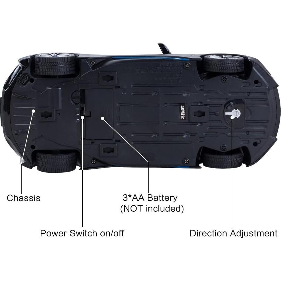 Coche RC RASTAR BMW i8 1:14 Negro Mate con Luces LED