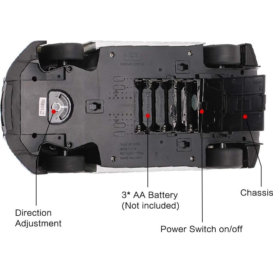 Coche RC Rastar Audi R8 1:14 Control Remoto LED