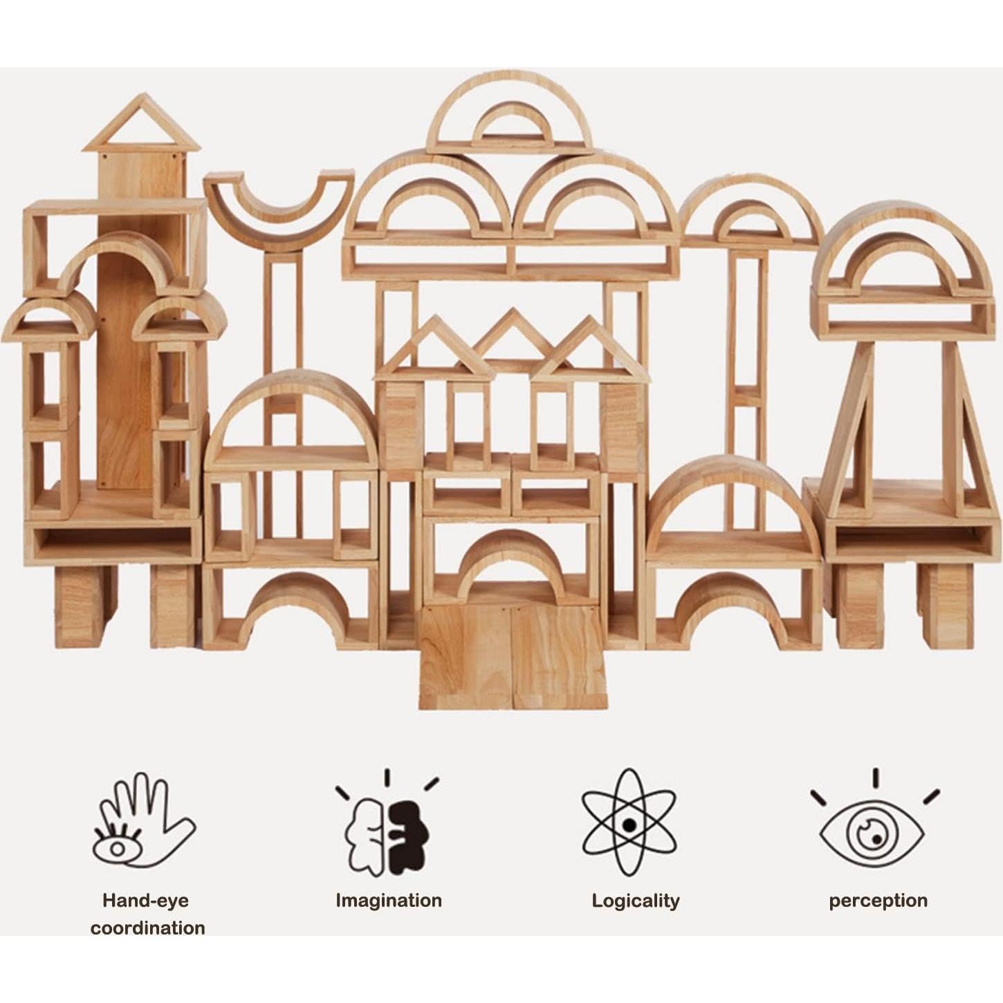 Conjunto de Bloques de Madera Twood 29 Piezas para Niños