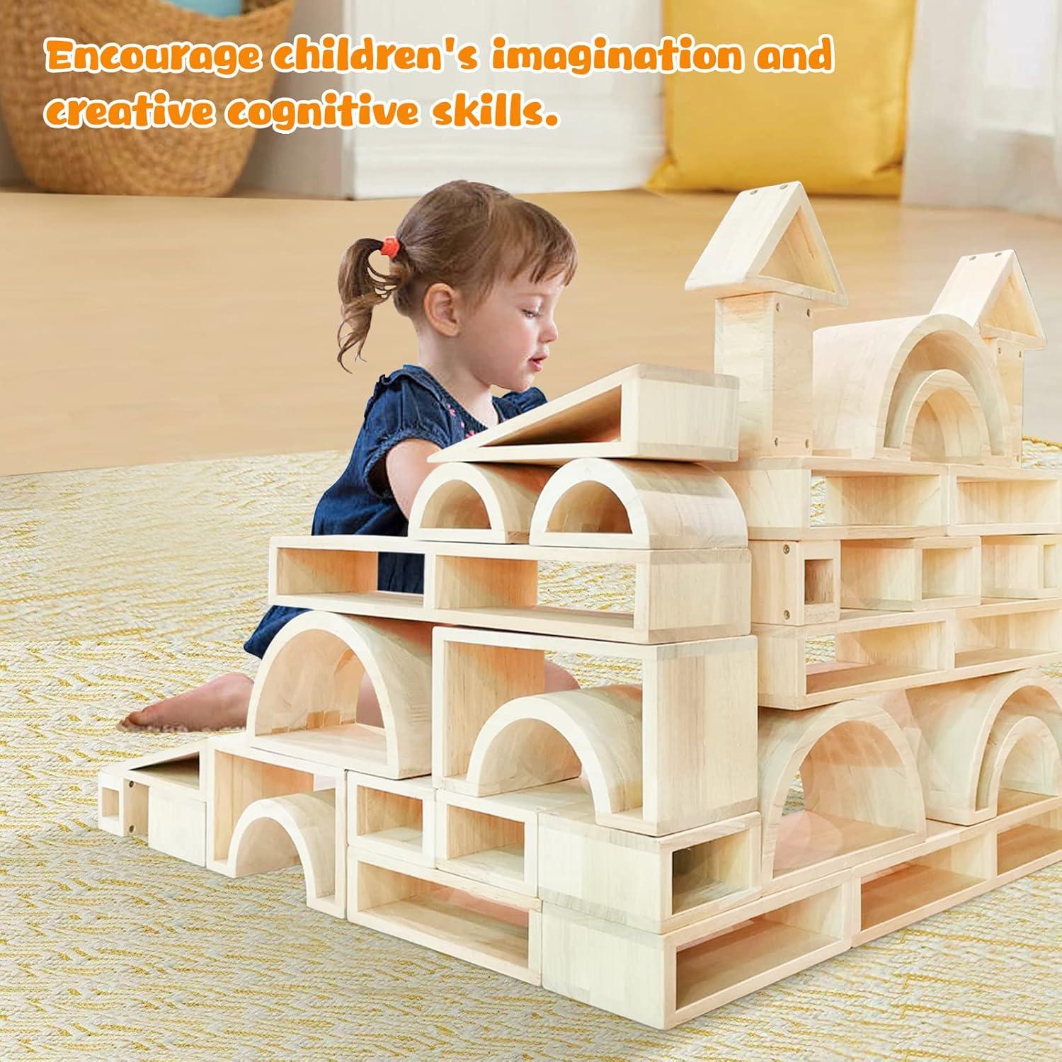 Conjunto de Bloques de Madera Twood 29 Piezas para Niños