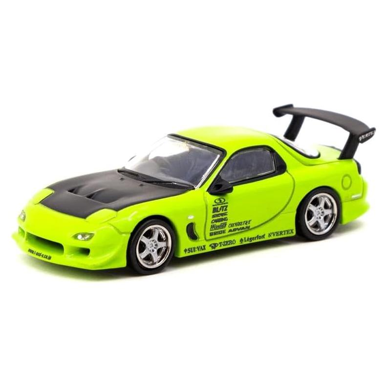Modelo Diecast Tarmac Works RX-7 FD3S Verde 1/64