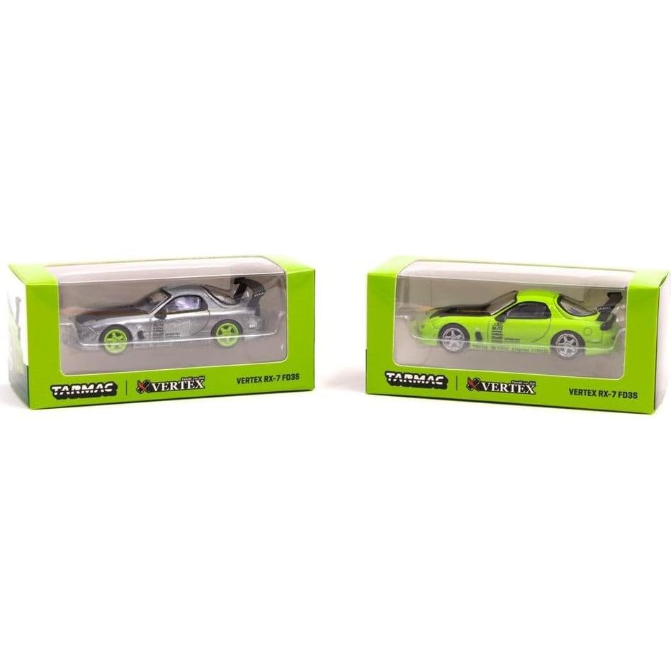 Modelo Diecast Tarmac Works RX-7 FD3S Verde 1/64