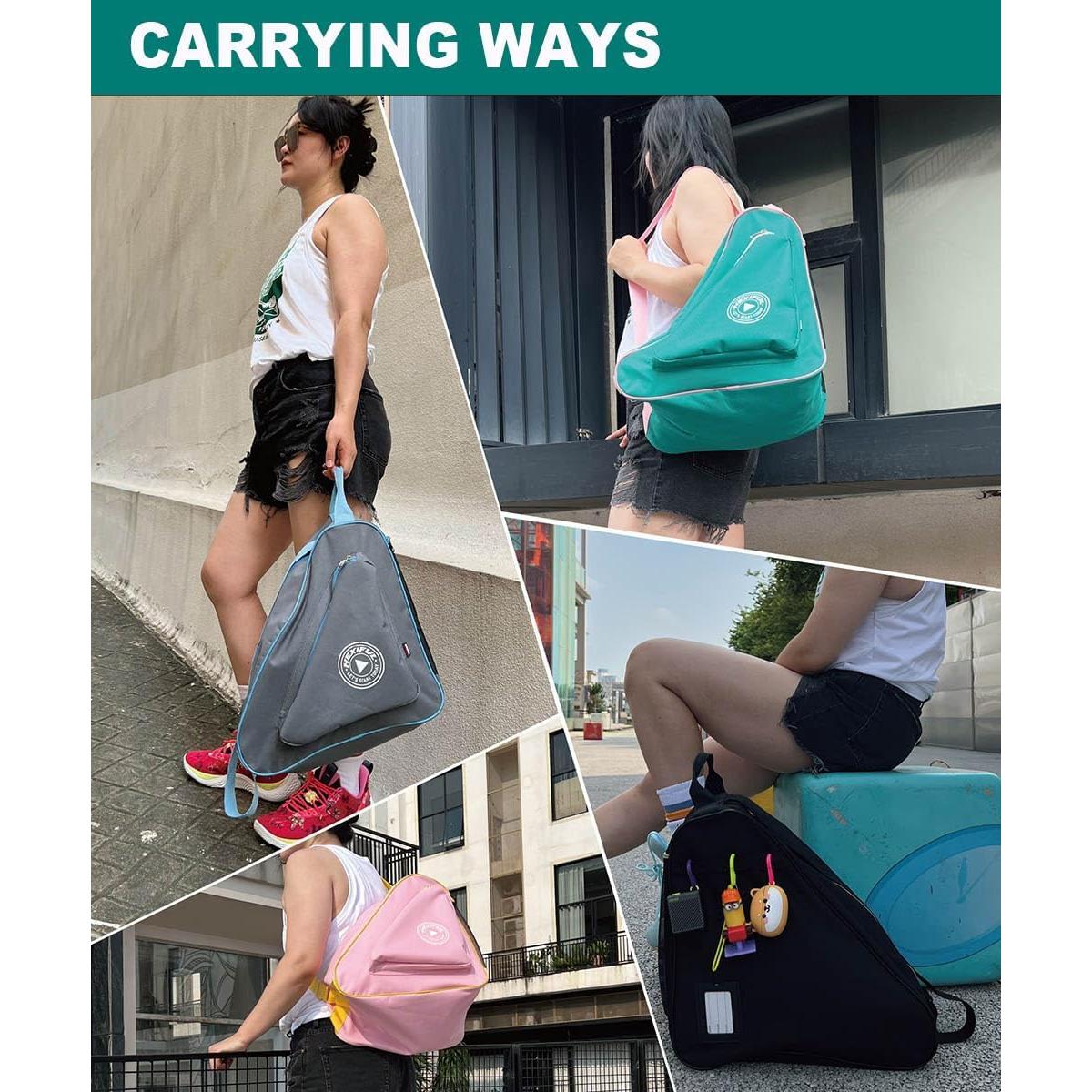 Bolsa de Patinaje HEXIFUL Hxfskb 20L Impermeable Verde/Rosa