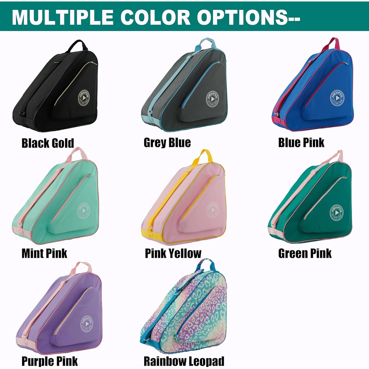 Bolsa de Patinaje HEXIFUL Hxfskb 20L Impermeable Verde/Rosa