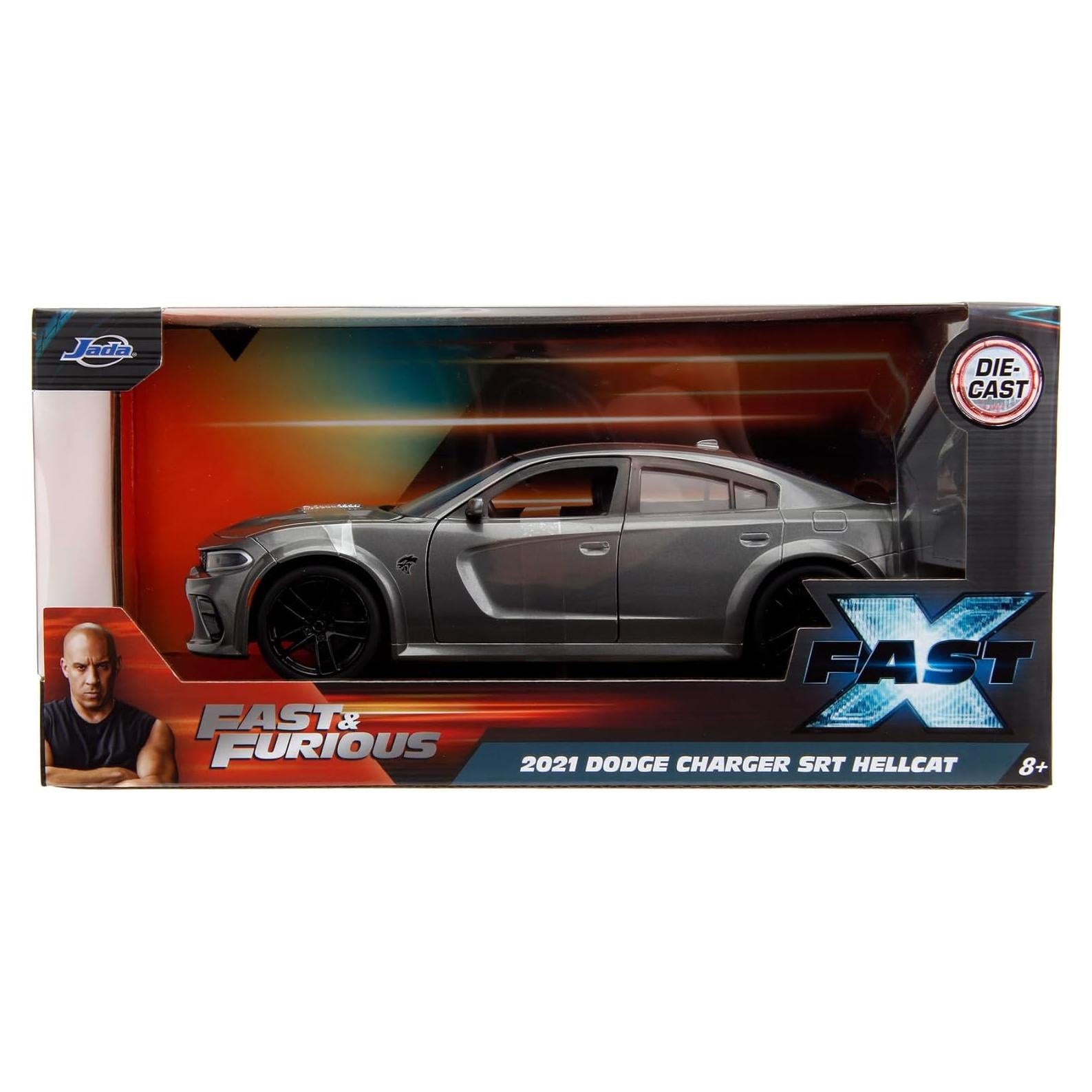 Jada Toys Dodge Charger SRT Hellcat 2021 - Rápido y Furioso 10, 19 cm