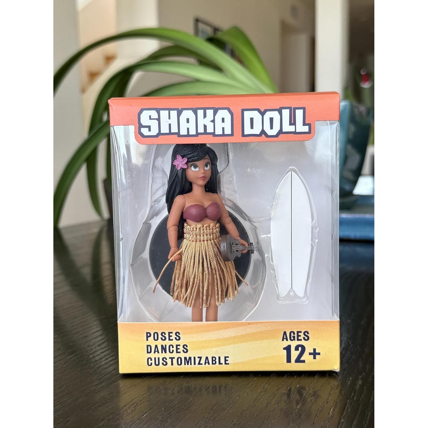Muñeca Hula Posable Coastal 83 con Tabla de Surf y Ukulele