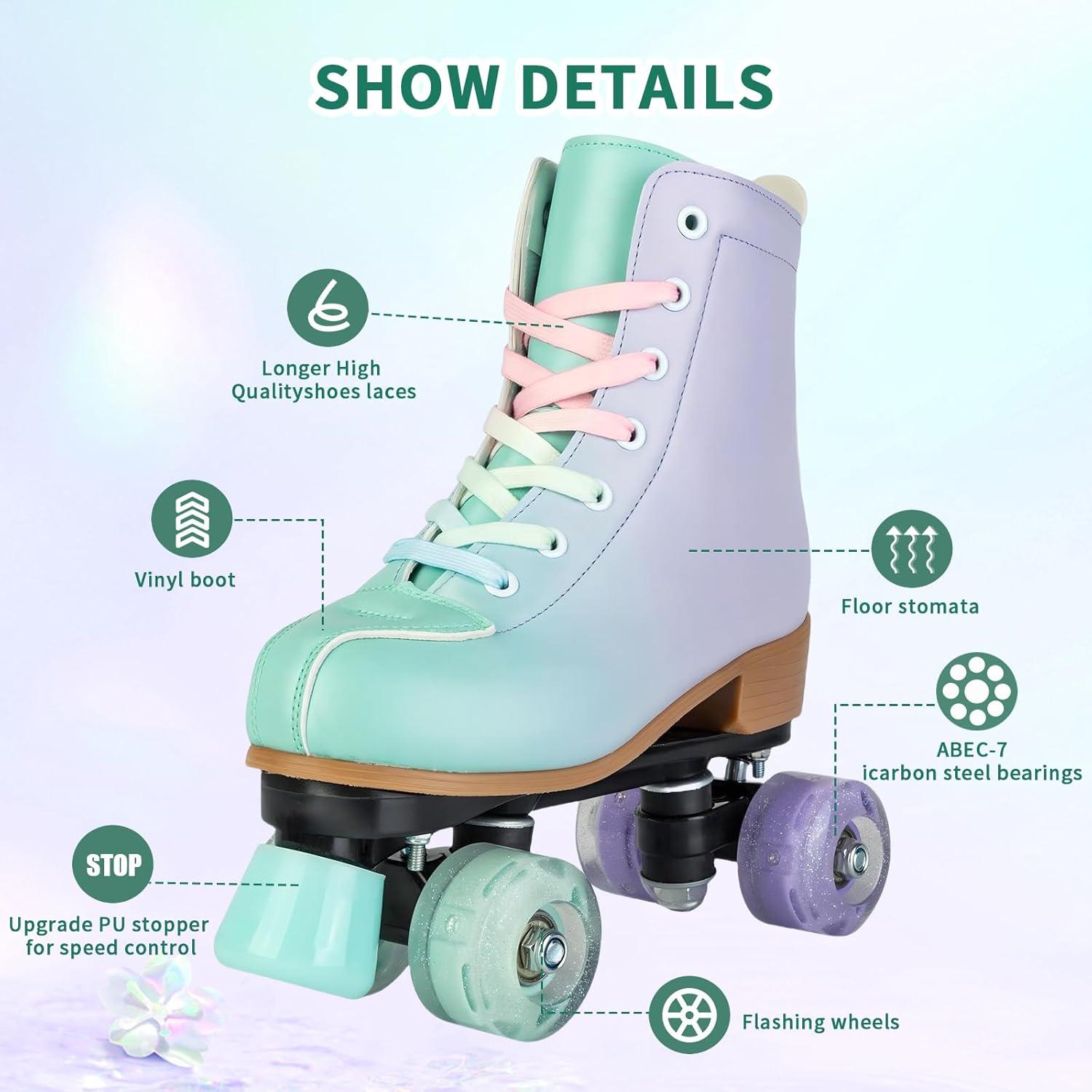 Patines de Ruedas Jessie para Niñas Ajustables con Luces
