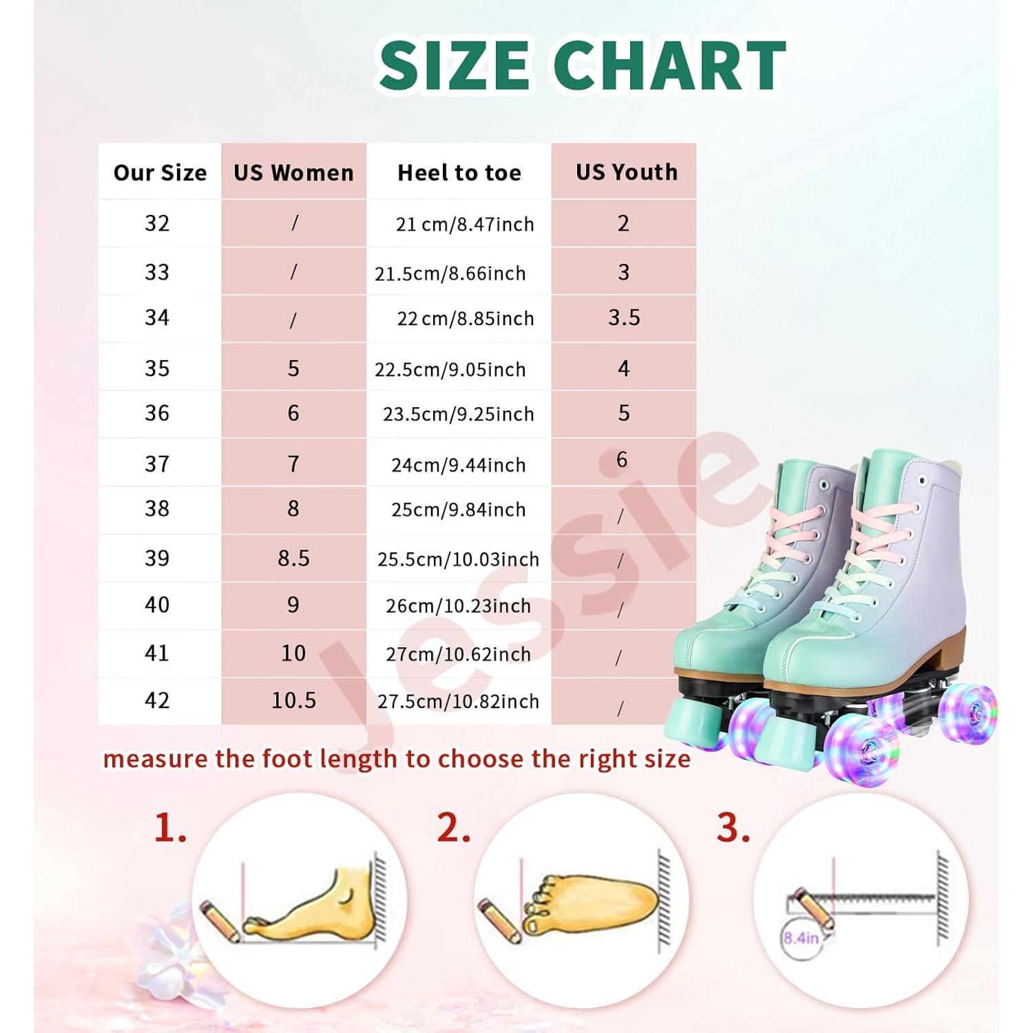 Patines de Ruedas Jessie para Niñas Ajustables con Luces