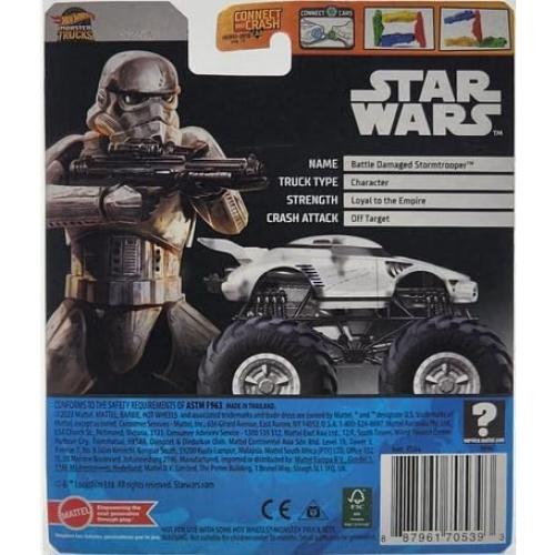 Hot Wheels Monster Trucks Stormtrooper 1:64 Escala Dañado de Batalla