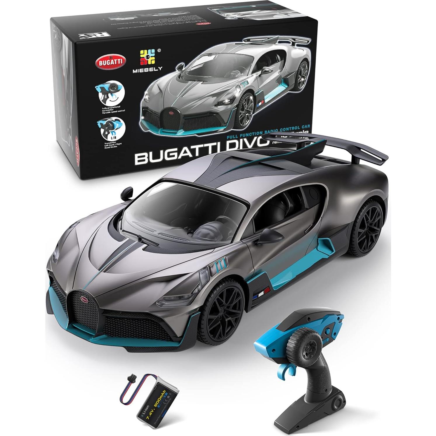 Coche Control Remoto Bugatti Divo 12km/h LED 2.4GHz