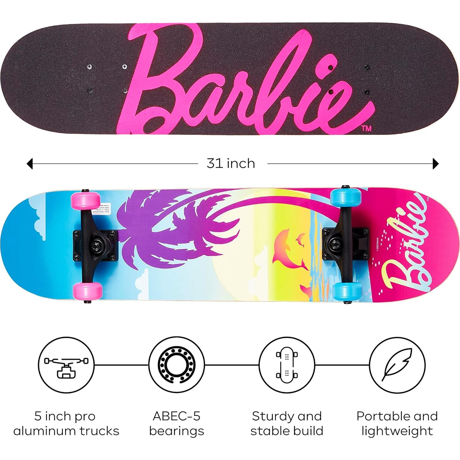 Patineta Voyager Barbie 78.74 cm con cinta de agarre impresa