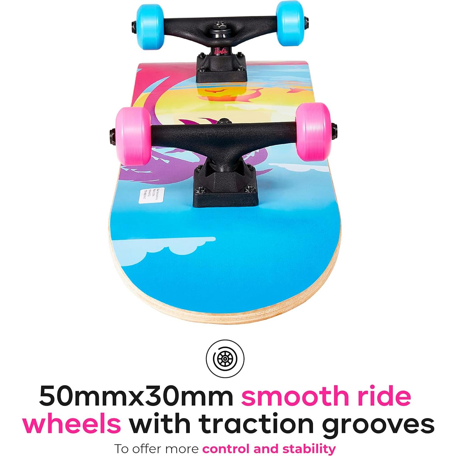 Patineta Voyager Barbie 78.74 cm con cinta de agarre impresa