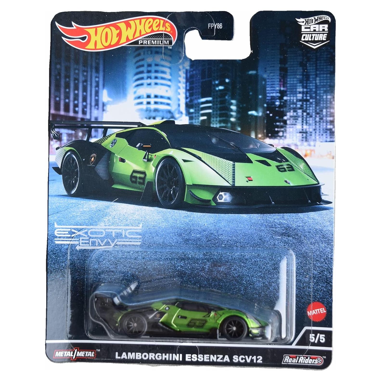Hot Wheels Lamborghini Essenza SCV12 Verde 1:64 Coleccionable