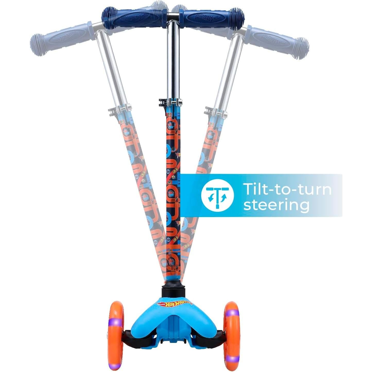 Scooter Autobalanceado Voyager Hot Wheels 3 Ruedas Iluminadas