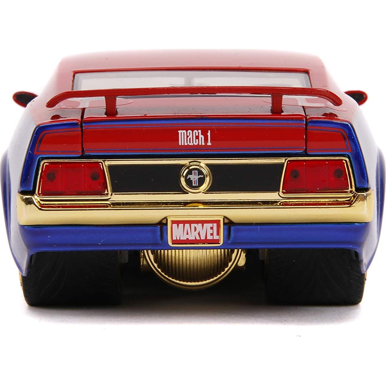 Coche de metal Jada 1:24 Ford Mustang Mach 1 1973 Capitán Marvel