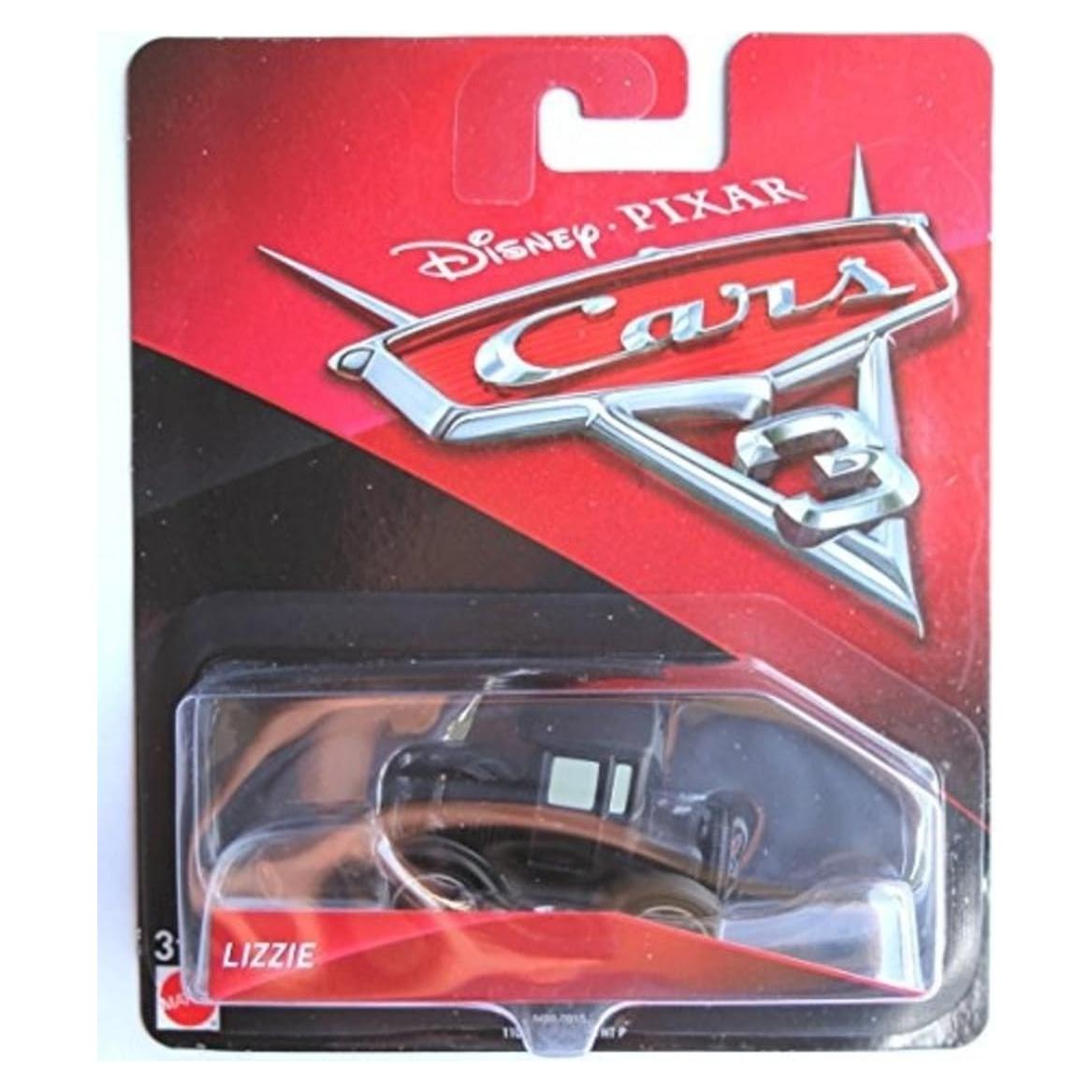Vehículo Die-Cast Lizzie Mattel Cars 3 1:55 Detalles Fieles