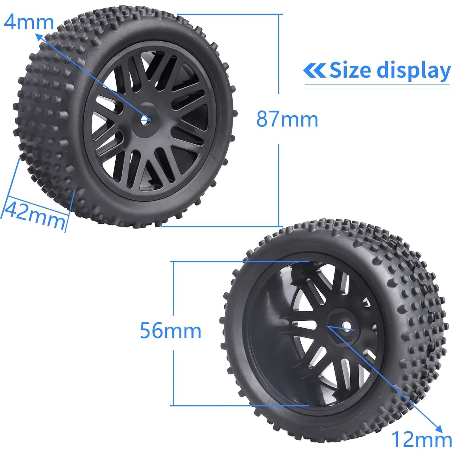 Paquete de 4 Neumáticos HobbyPark 1/10 Buggy Todo Terreno