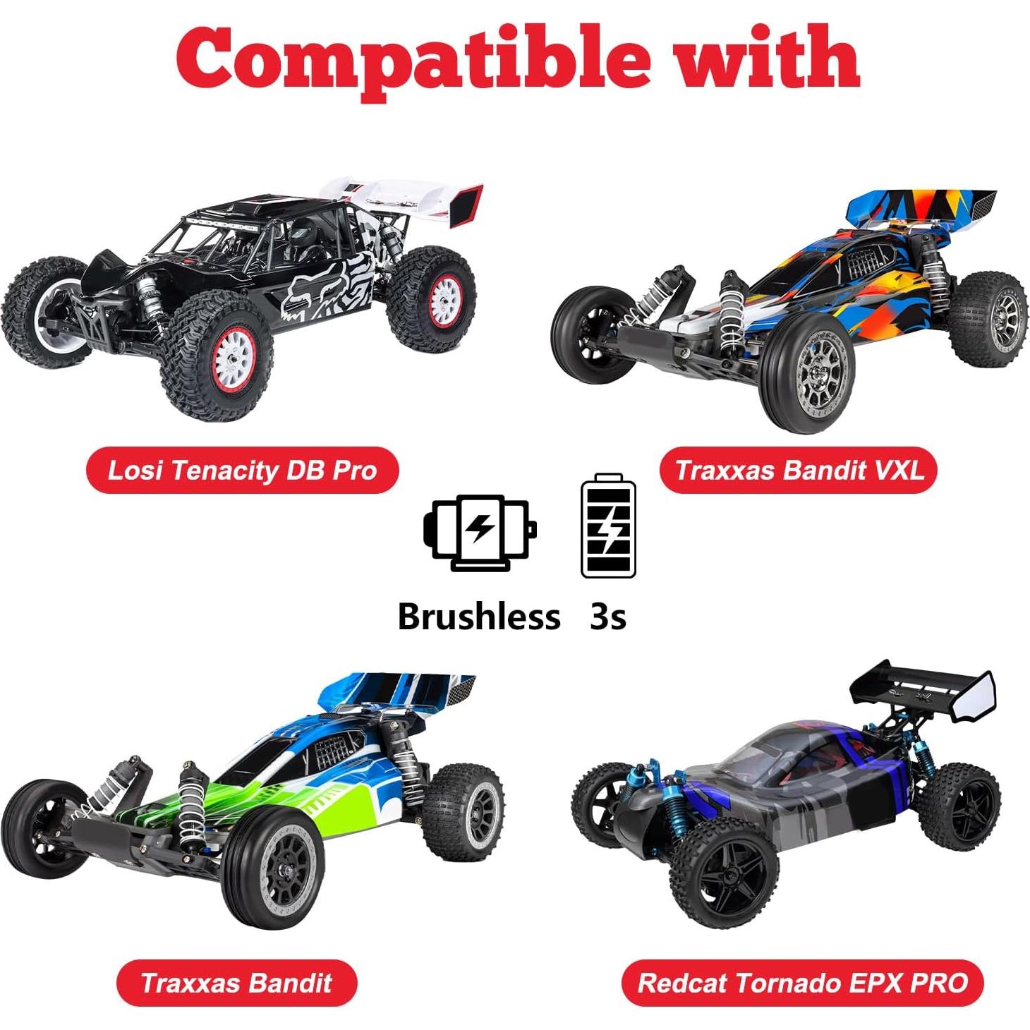 Paquete de 4 Neumáticos HobbyPark 1/10 Buggy Todo Terreno