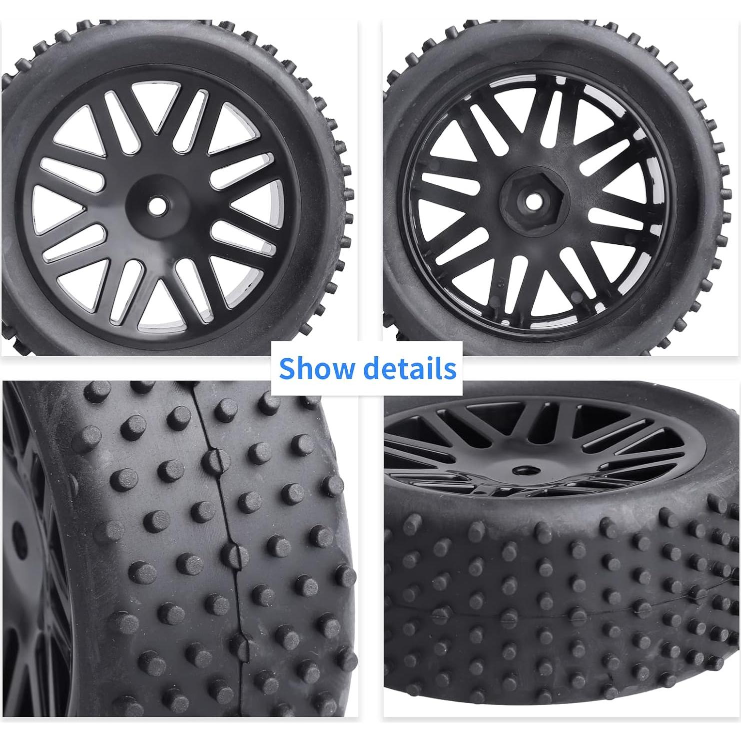 Paquete de 4 Neumáticos HobbyPark 1/10 Buggy Todo Terreno