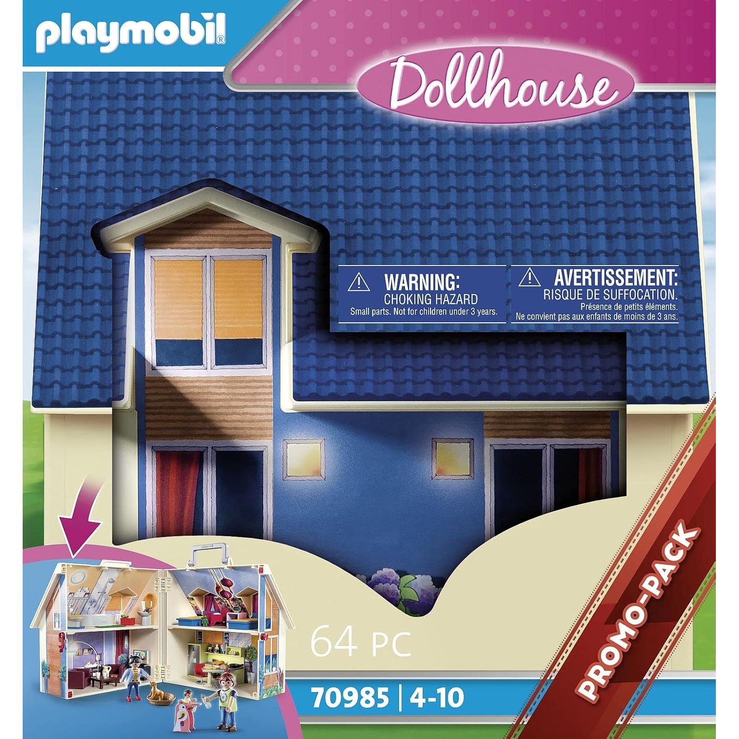 Casa de Muñecas Portátil Playmobil 2 Pisos 4 Habitaciones