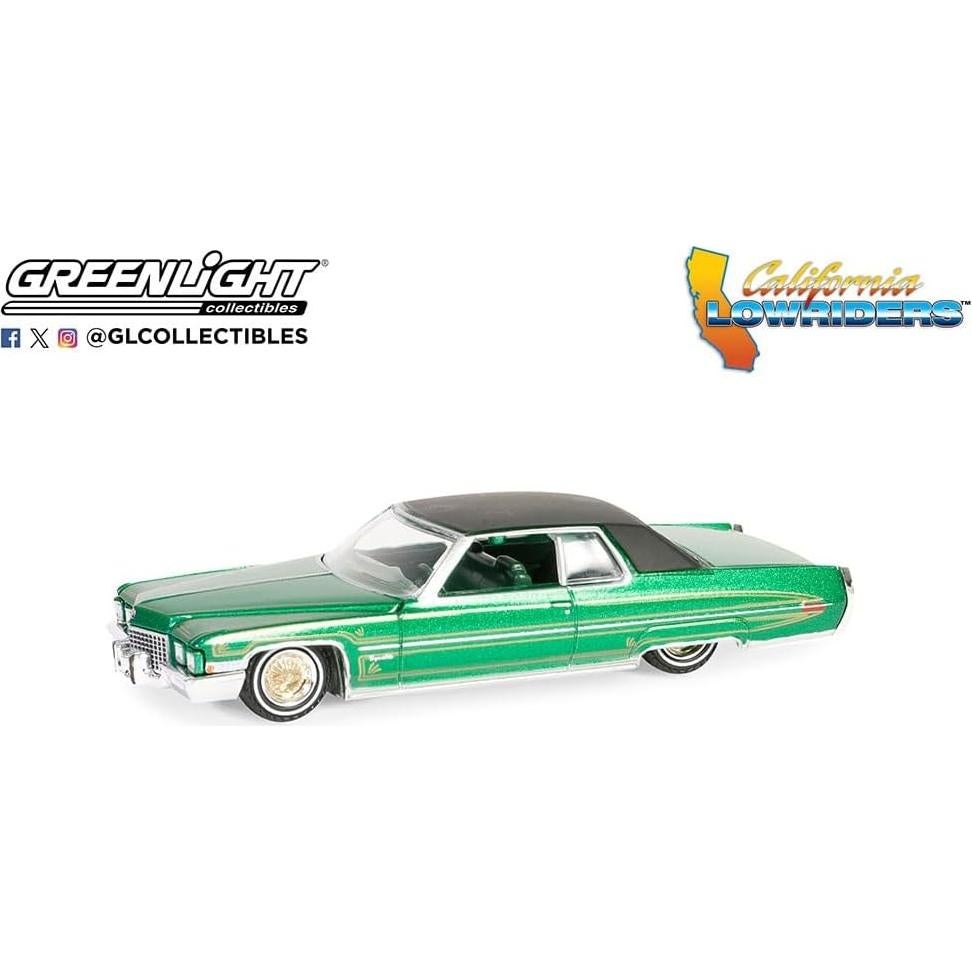 Diecast 1:64 Greenlight 63060-E Cadillac Coupe DeVille Verde y Dorado