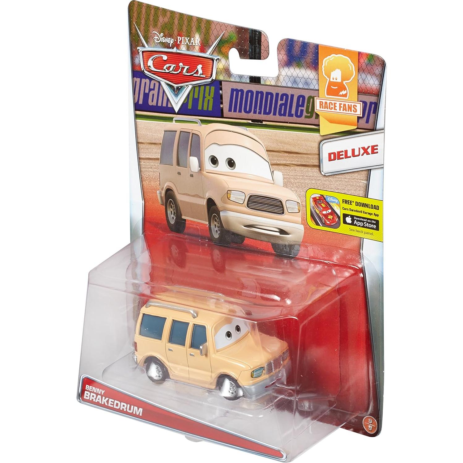 Vehículo Juguete Deluxe Disney Cars Benny Brakedrum 21.5cm