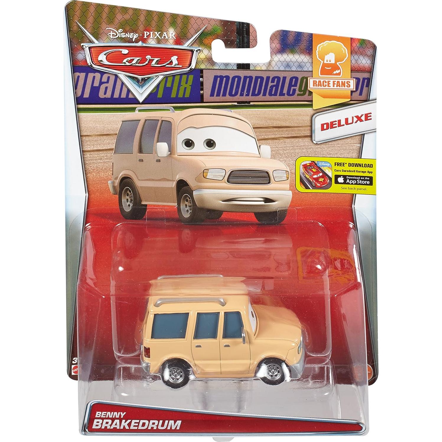 Vehículo Juguete Deluxe Disney Cars Benny Brakedrum 21.5cm