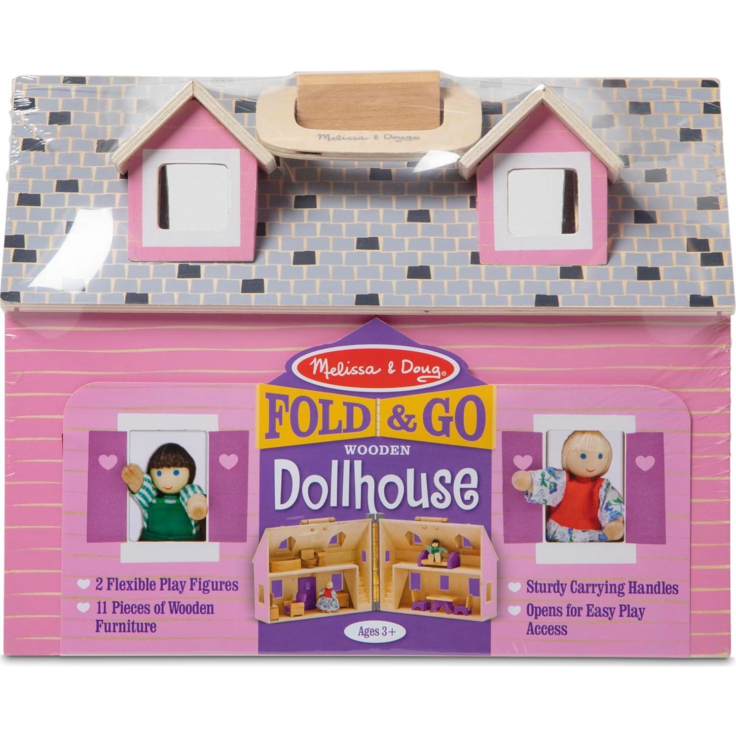 Casa de Muñecas Plegable Melissa & Doug con Muebles 34cm