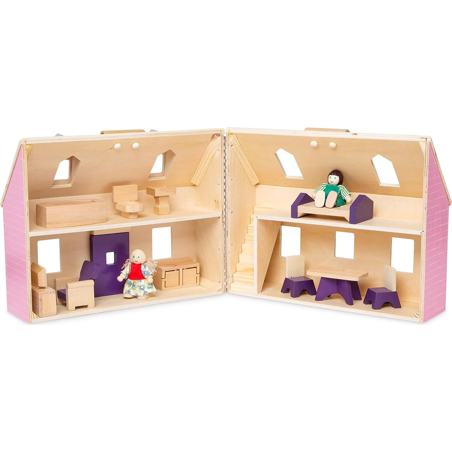 Casa de Muñecas Plegable Melissa & Doug con Muebles 34cm