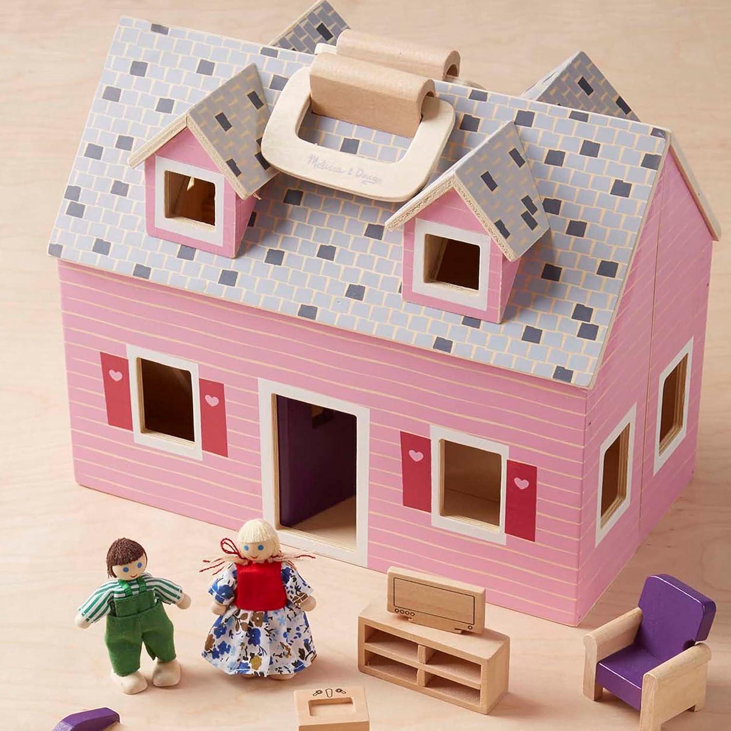 Casa de Muñecas Plegable Melissa & Doug con Muebles 34cm