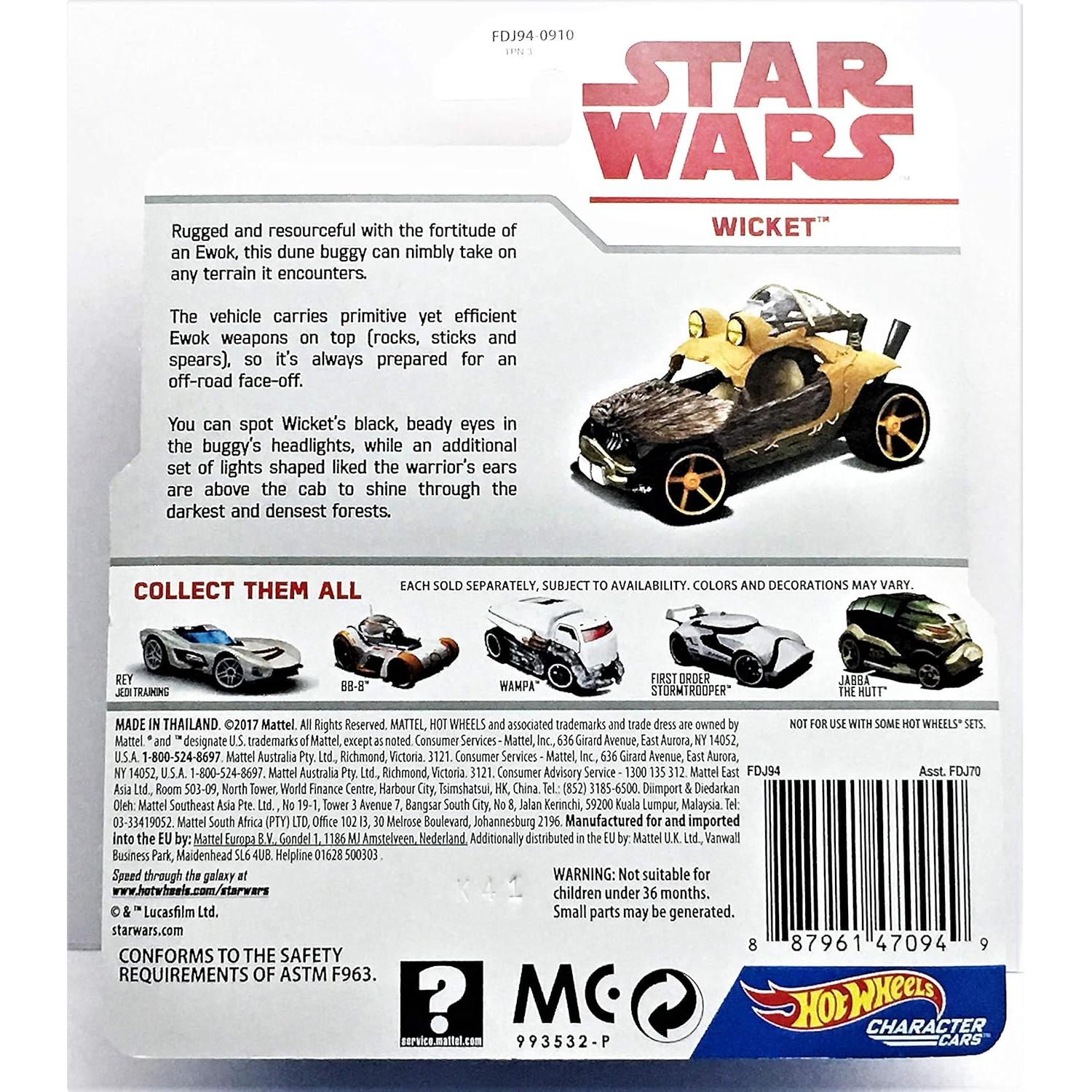Hot Wheels Auto Coleccionable Star Wars Wicket 1:64