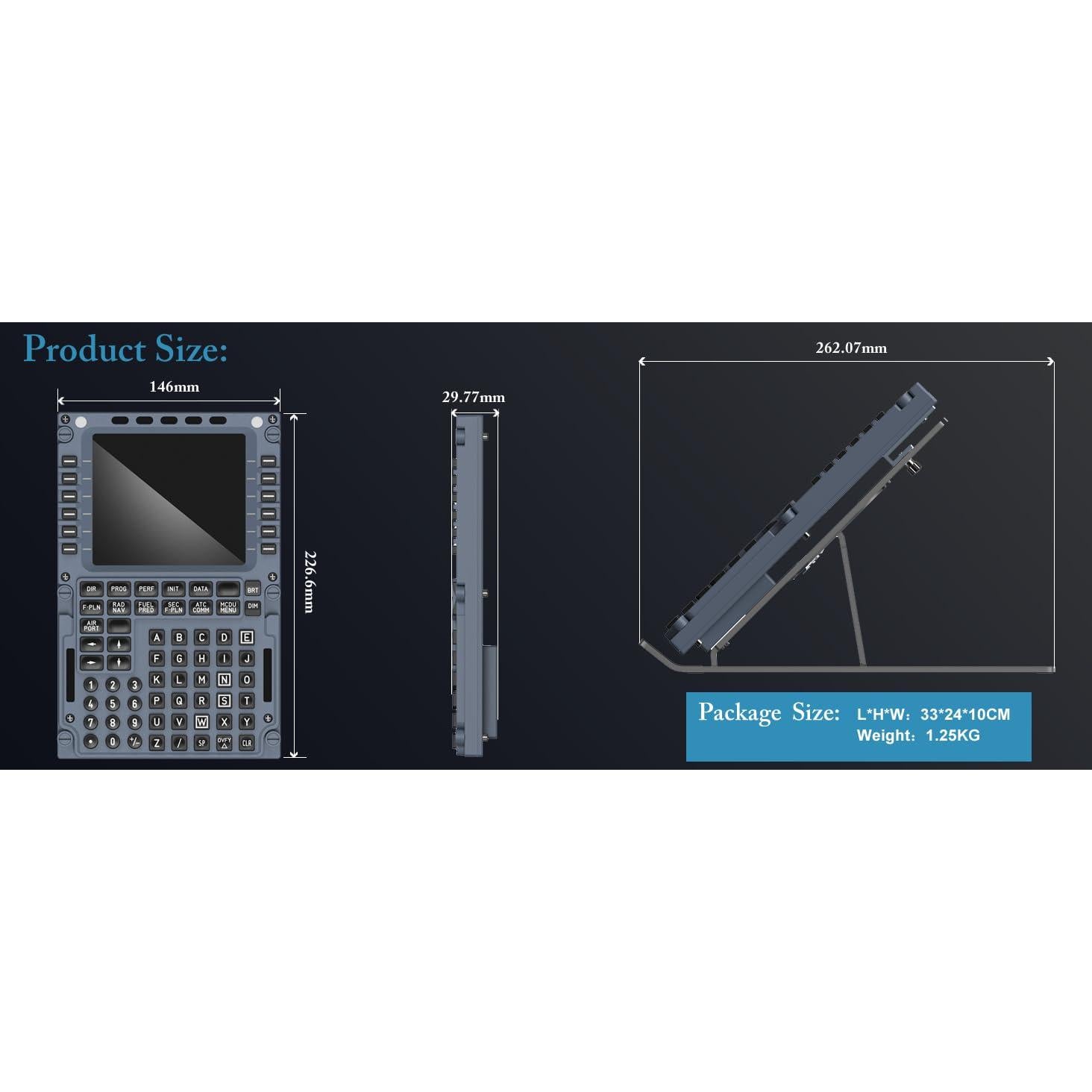 MCDU Airbus A320 WINGFLEX Pantalla Full HD Plug-and-Play