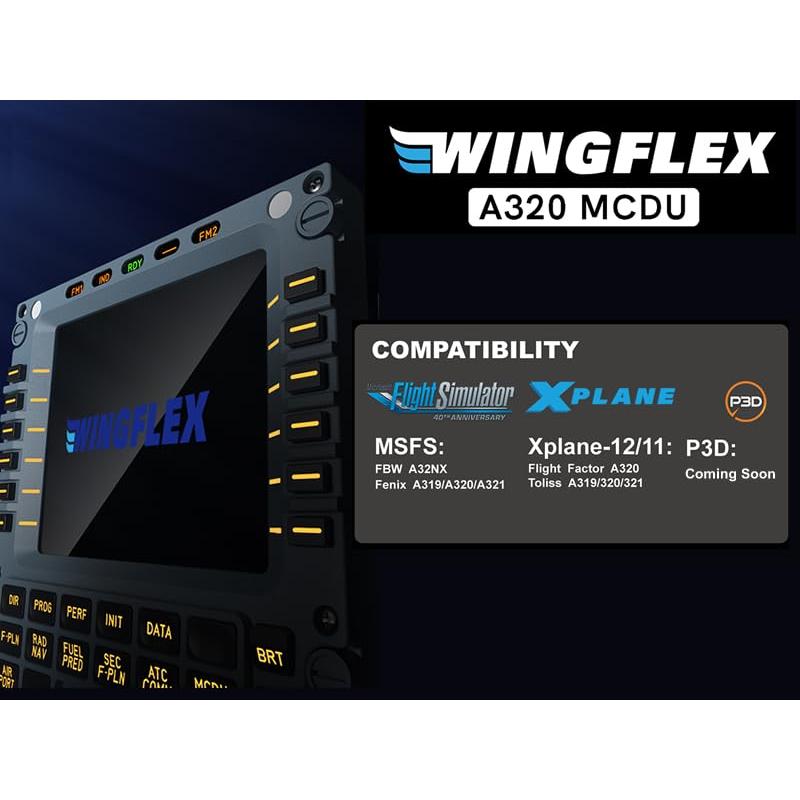 MCDU Airbus A320 WINGFLEX Pantalla Full HD Plug-and-Play