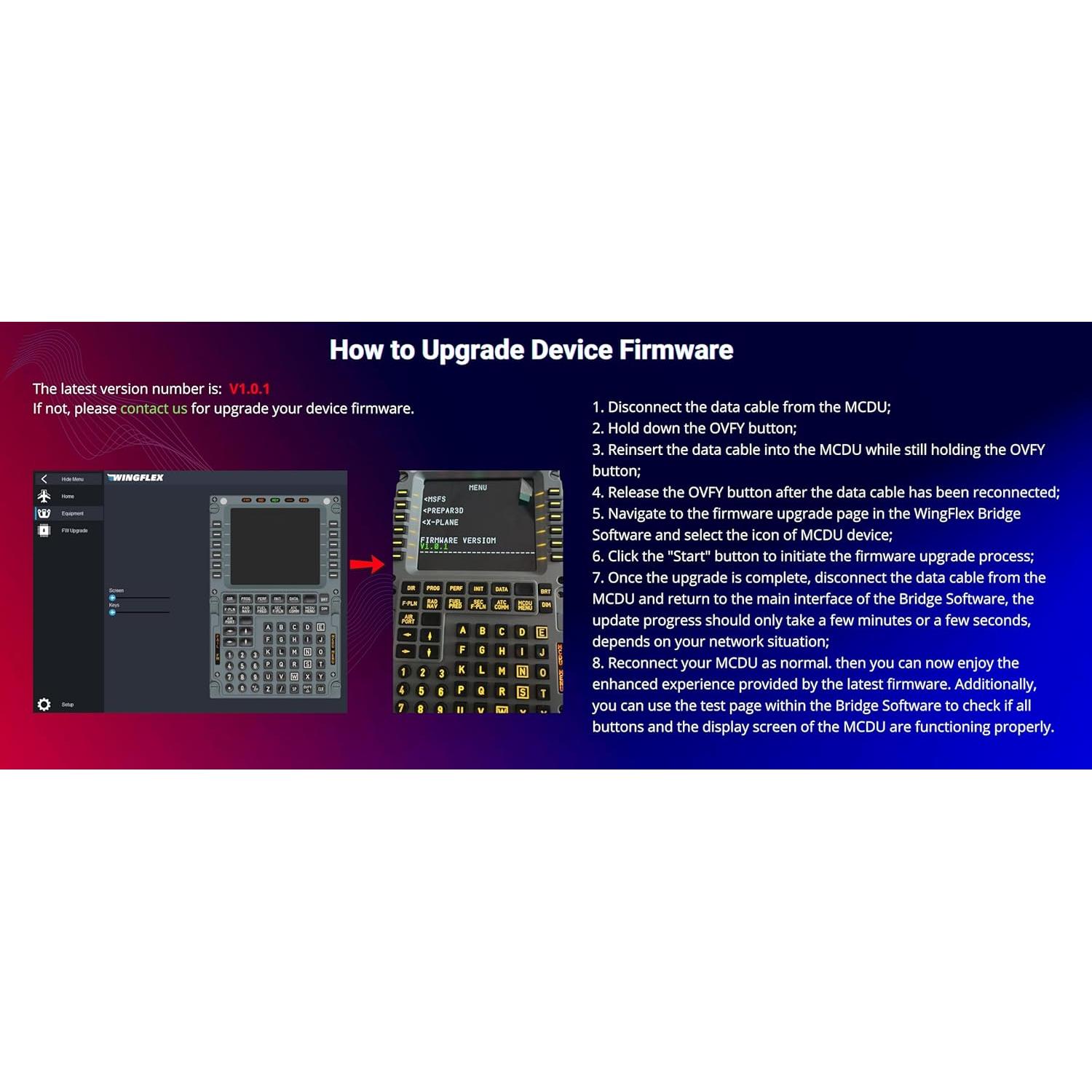 MCDU Airbus A320 WINGFLEX Pantalla Full HD Plug-and-Play