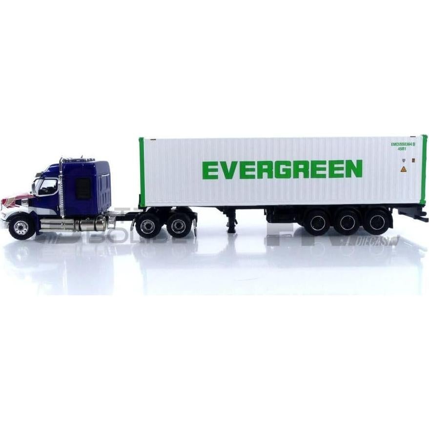 Modelo Diecast Western Star 49X Azul con Contenedor 40' Evergreen